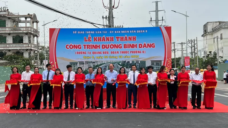Khánh thành hơn 1,5km đường Tạ Quang Bửu, khởi công Trung tâm Y tế quận 8