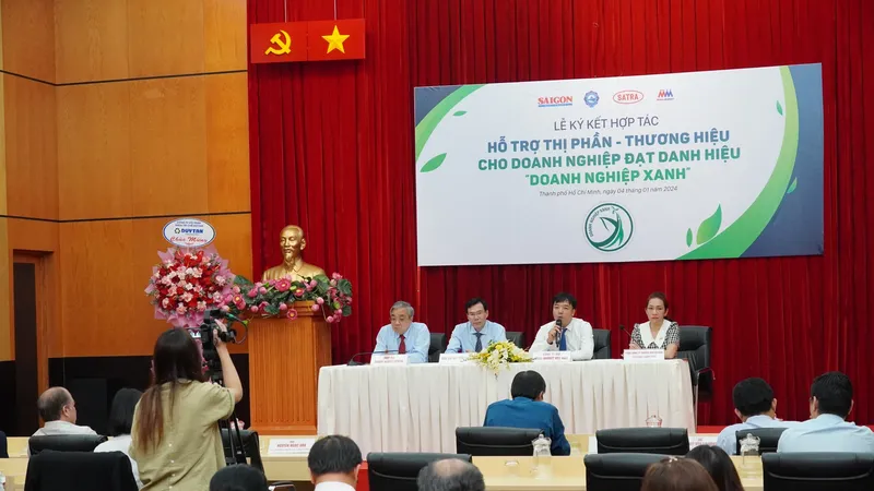 Báo SGGP – HUBA - Satra – MM Mega Market hợp tác hỗ trợ Doanh Nghiệp Xanh