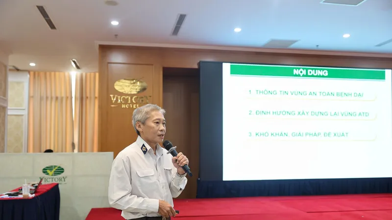 Đại diện Chi cục Chăn nuôi - Thú y TPHCM phát biểu tại hội thảo