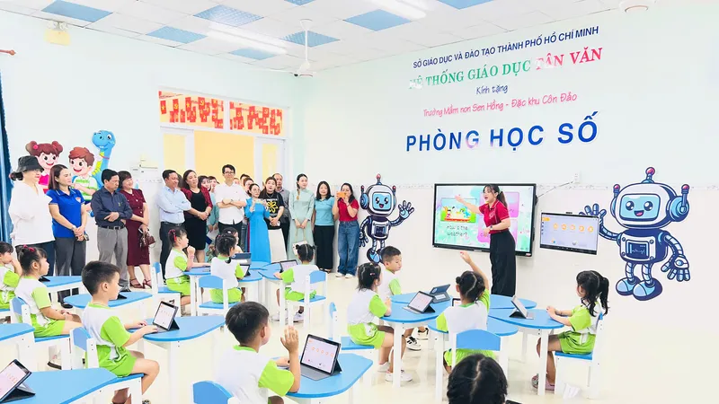 Phòng học số đầu tiên của học sinh mầm non Côn Đảo
