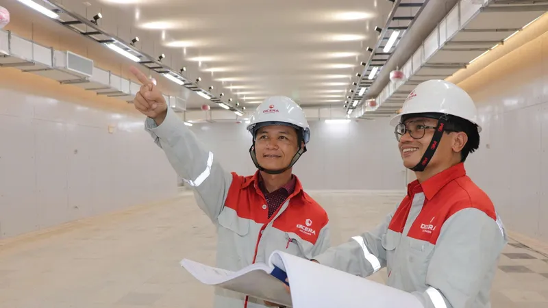 Hầm đi bộ số 3 ở Bãi Sau hoàn thành vượt tiến độ