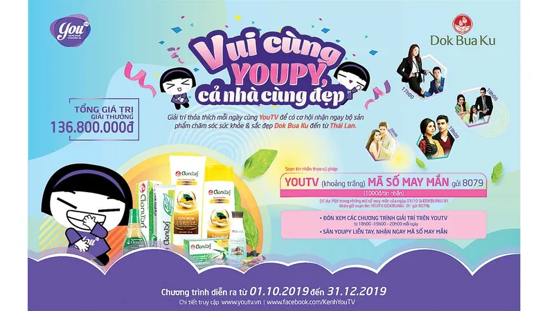 “Vui cùng YouPy, cả nhà cùng đẹp” - Chương trình quà tặng bất ngờ từ YouTV