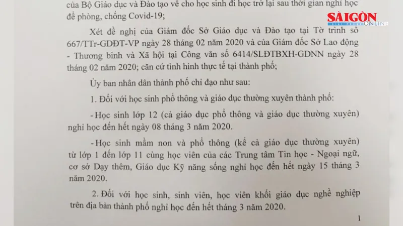 Điểm tin SGGP Online ngày 29-2-2020