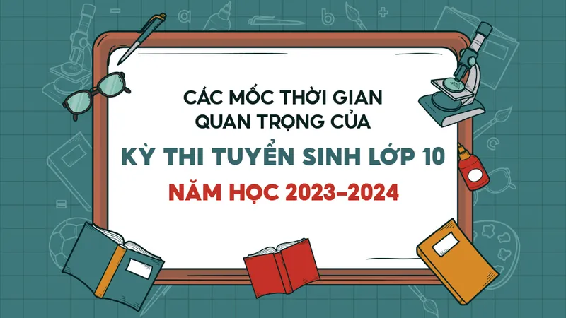 Các mốc thời gian quan trọng của kỳ thi tuyển sinh lớp 10 năm học 2023-2024