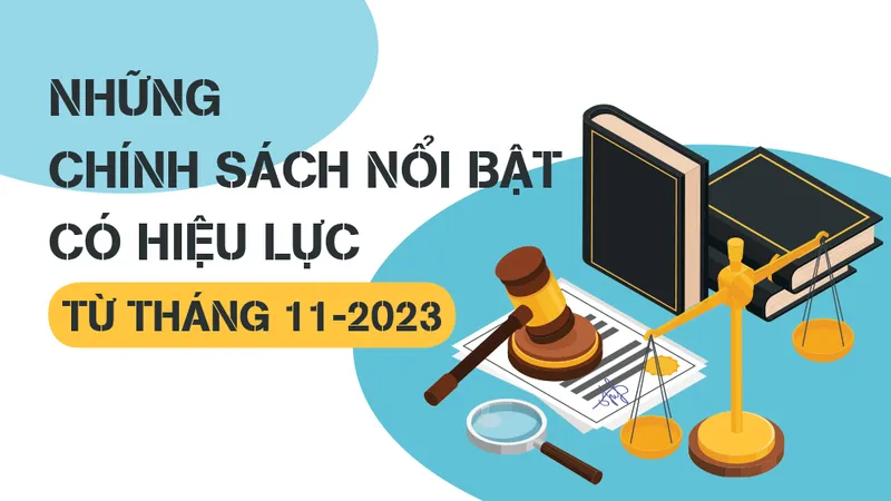 Những chính sách nổi bật, có hiệu lực từ tháng 11-2023