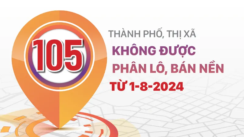 105 thành phố, thị xã không được phân lô, bán nền từ 1-8-2024