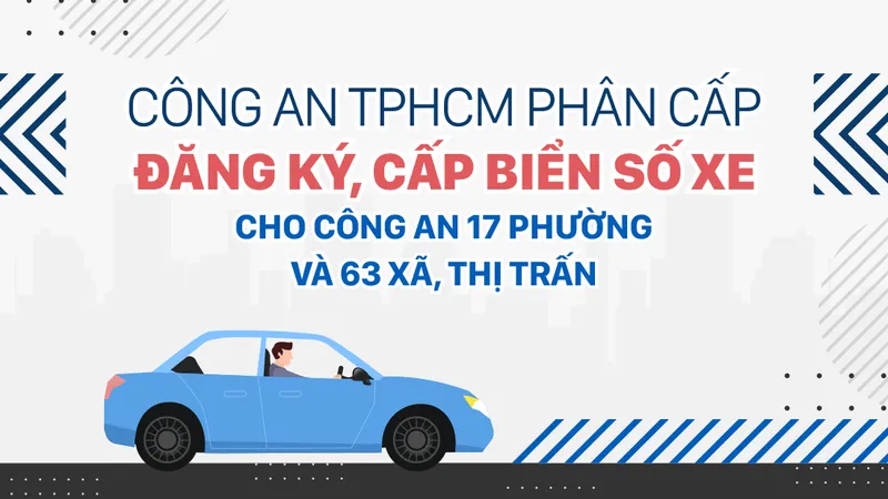 Công an TPHCM phân cấp đăng ký, cấp biển số xe cho công an 17 phường và 63 xã, thị trấn