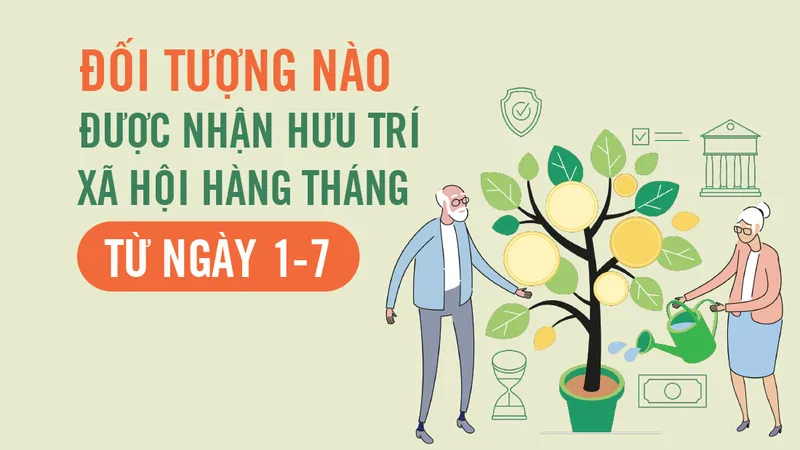 Đối tượng nào được nhận trợ cấp hưu trí xã hội hàng tháng từ ngày 1-7?