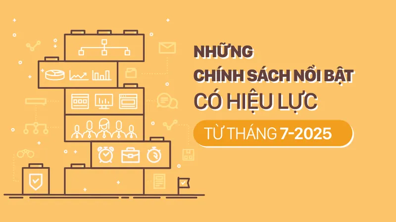 Những chính sách nổi bật, có hiệu lực từ tháng 7-2025