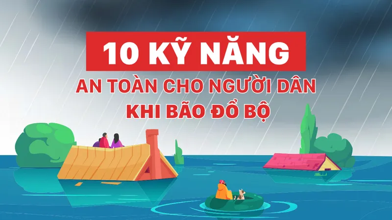 10 kỹ năng an toàn khi bão đổ bộ 