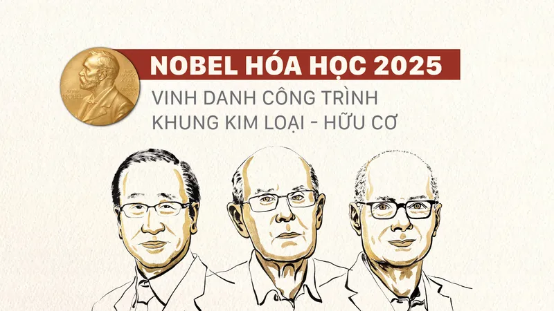Nobel Hóa học 2025 vinh danh công trình khung kim loại - hữu cơ