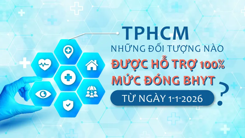 Những đối tượng nào ở TPHCM được hỗ trợ 100% mức đóng BHYT từ ngày 1-1-2026?
