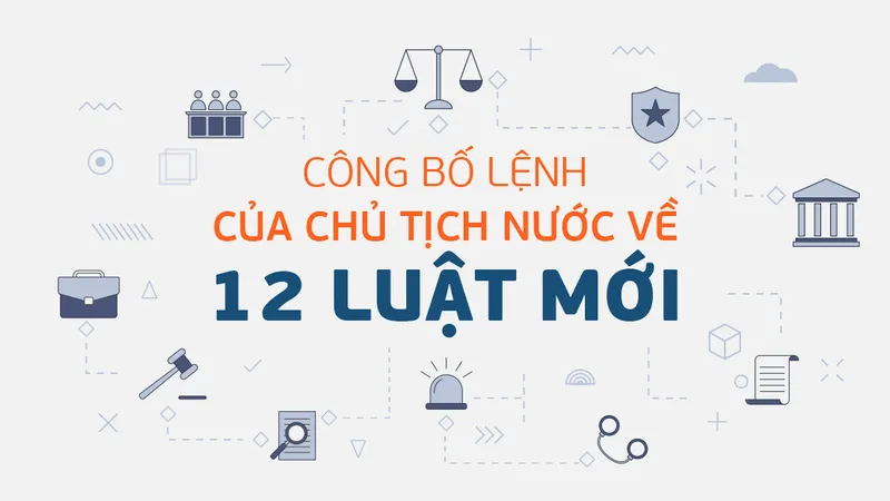 Công bố Lệnh của Chủ tịch nước về 12 luật mới