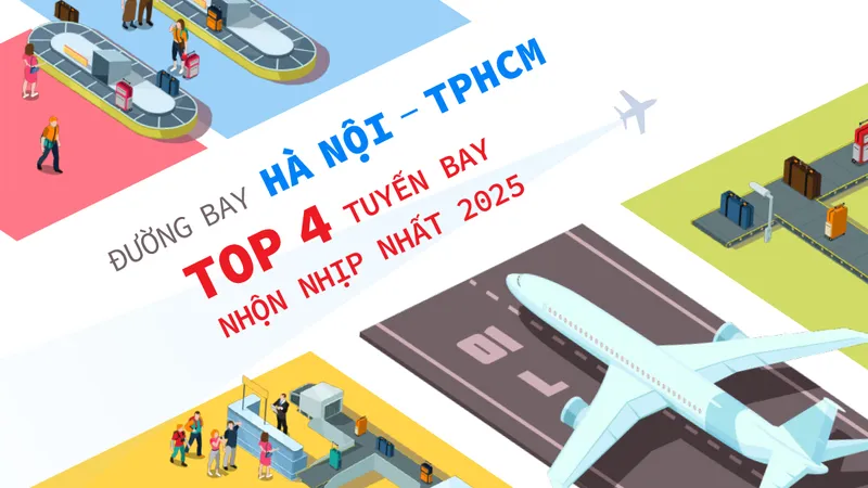 Đường bay Hà Nội - TPHCM thuộc Top 4 tuyến bay nhộn nhịp nhất năm 2025