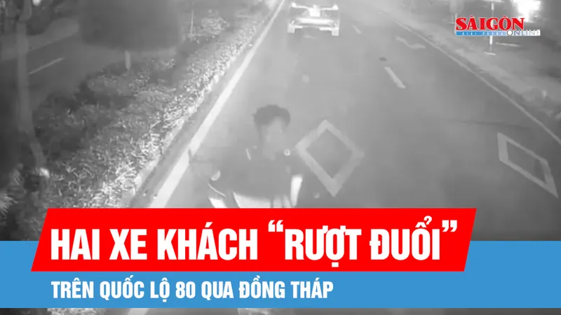 Điều tra vụ hai xe khách “rượt đuổi” kinh hoàng trên quốc lộ 80 qua Đồng Tháp