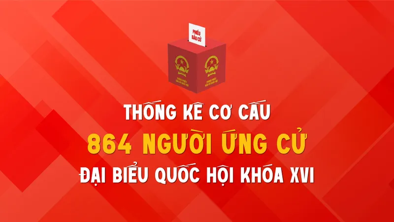 Thống kê cơ cấu 864 người ứng cử Đại biểu Đại biểu Quốc hội khóa XVI 