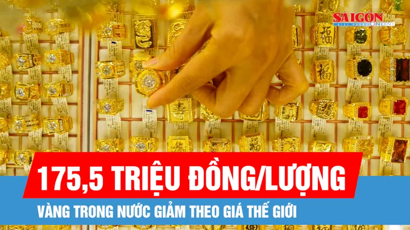 Sáng 2-4: Giá vàng giảm 1,2 triệu đồng/lượng 