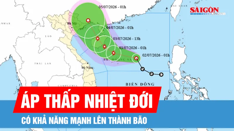 Áp thấp nhiệt đới trên Biển Đông có khả năng mạnh lên thành bão 