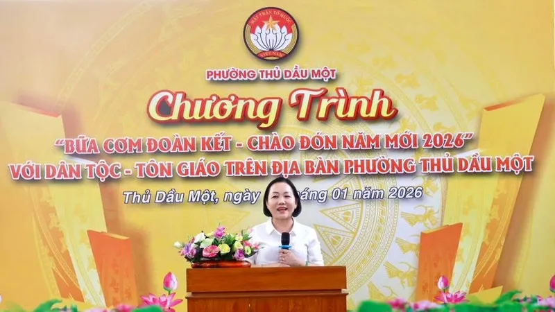Phường Thủ Dầu Một tổ chức bữa cơm đoàn kết đón chào năm mới 2026