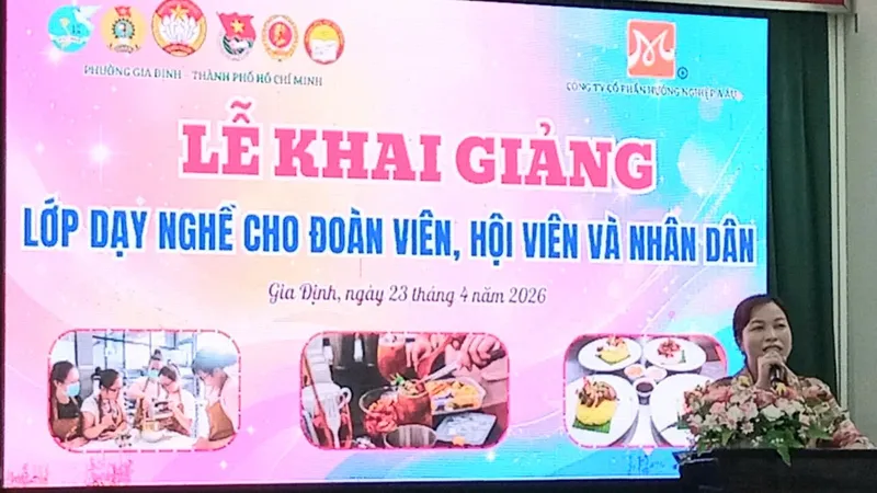  Hơn 100 người dân ở phường Gia Định được học nghề miễn phí