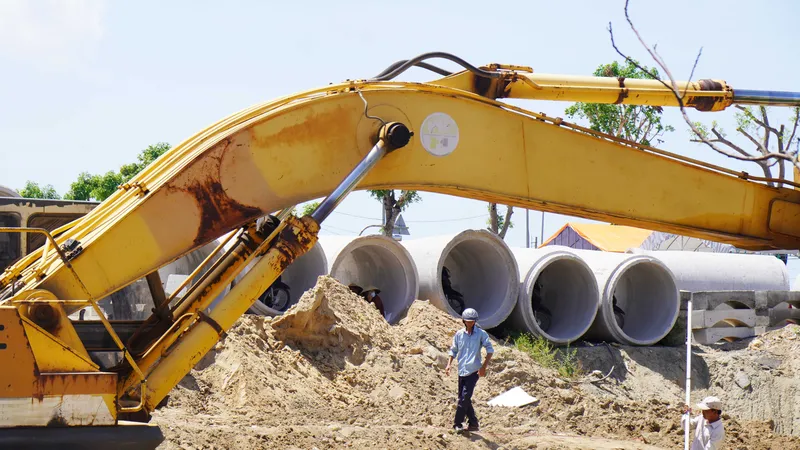 Gia Lai tập trung xử lý ngập úng vùng sản xuất lúa Quy Nhơn Đông