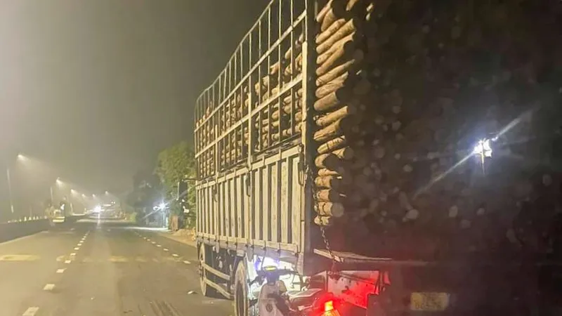 Hiện trường vụ tai nạn tại Quốc lộ 1