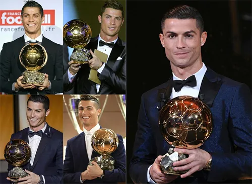 Ronaldo lần thứ 5 nhận Quả bóng vàng, san bằng kỷ lục của Messi