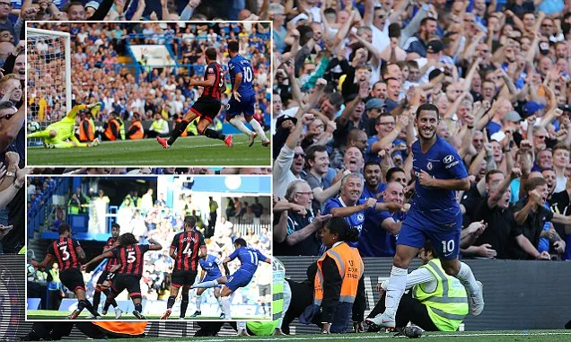 Chelsea - AFC Bournemouth 2-0: Pedro, Hazard lập công, HLV Maurizio Sarri 4 trận thắng