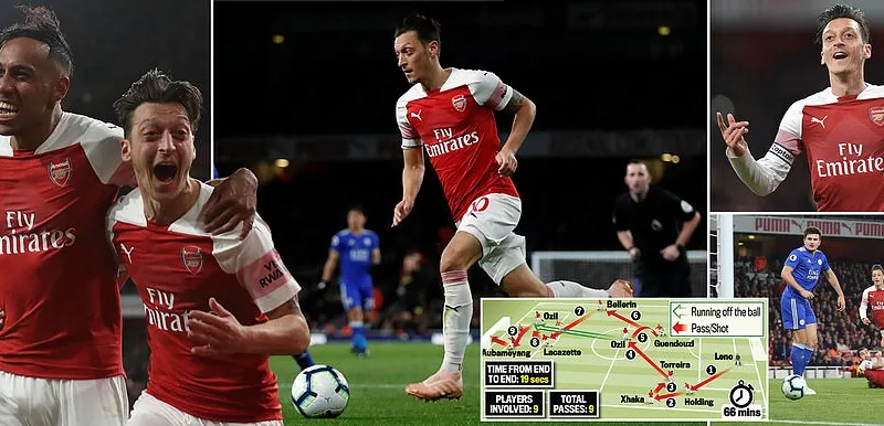 Arsenal - Leicester 3-1: Oezil gỡ hòa, Aubameyang lập cú đúp trong 3 phút