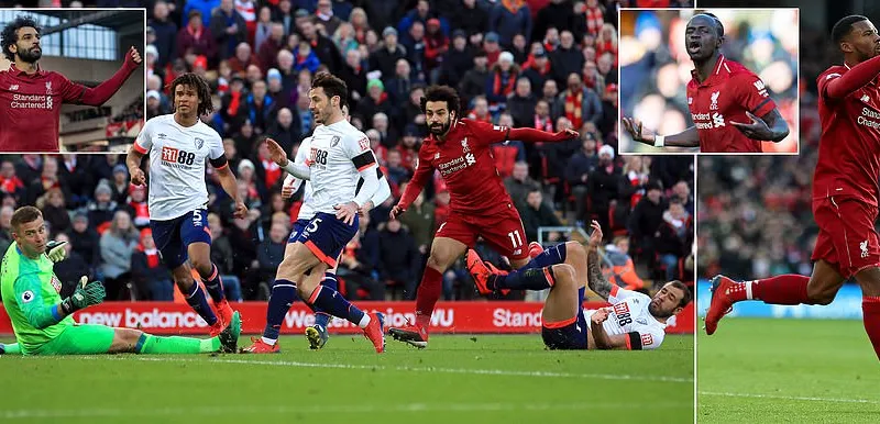Liverpool - Bournemouth 3-0: Mane, Wijnaldum, Salah tỏa sáng, Jurgen Klopp giành lại ngôi đầu
