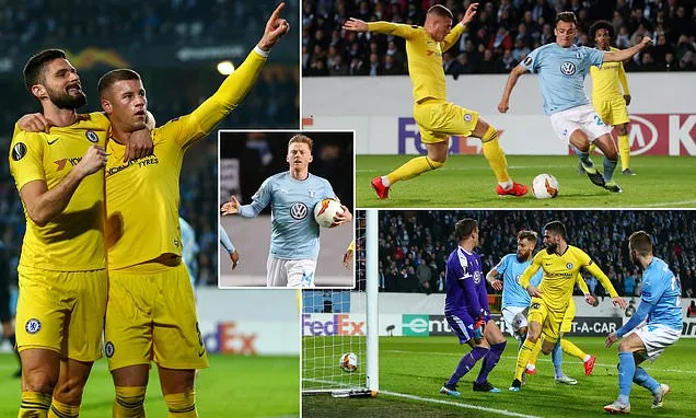 Malmo - Chelsea 1-2: Barkley, Giroud lập công giúp HLV Sarri giành chiến thắng