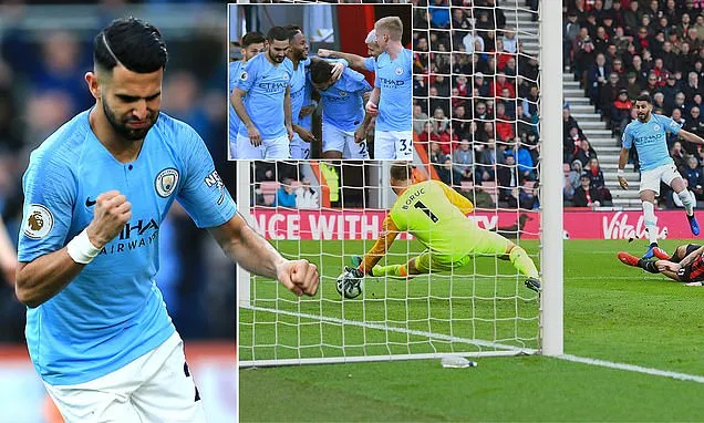 Bournemouth - Man City 0-1: Mahrez kịp tỏa sáng, HLV Pep Guardiola tạm dẫn đầu BXH 