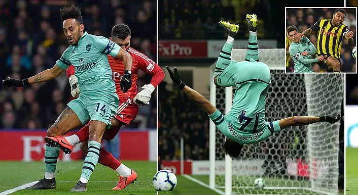 Watford - Arsenal 0-1:Foster vụng về, Aubameyang ghi bàn, Craig Pawson bất ngờ phạt Deeney thẻ đỏ 