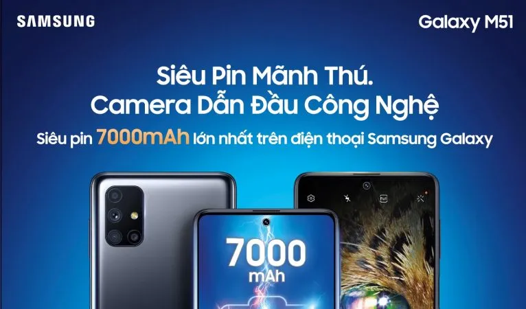 Samsung Galaxy M51 có 4 camera ấn tượng kèm pin 7.000 mAh