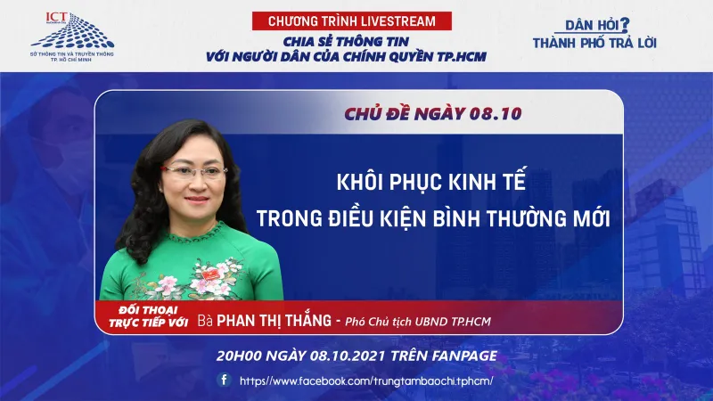 Livestream “Dân hỏi - Thành phố trả lời” với chủ đề “Khôi phục kinh tế trong điều kiện bình thường mới“