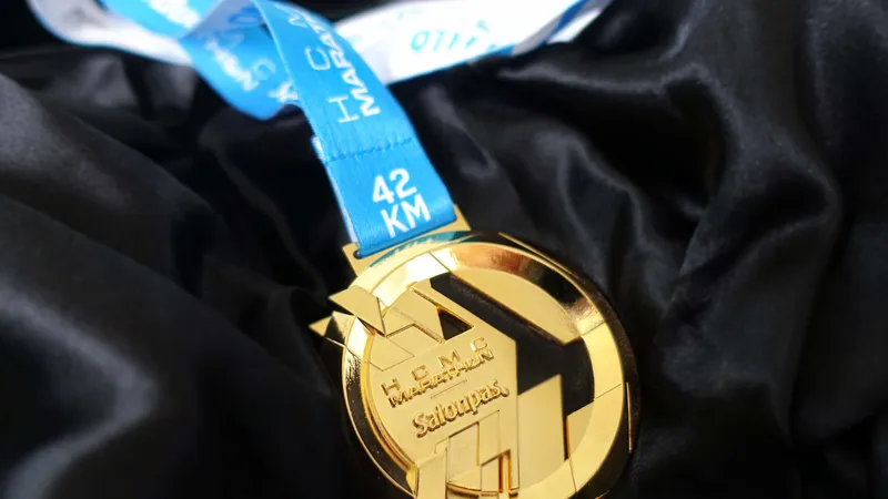 Chiếc huy chương mạ vàng 24k vinh danh nhà vô địch marathon đầu tiên tại Việt Nam