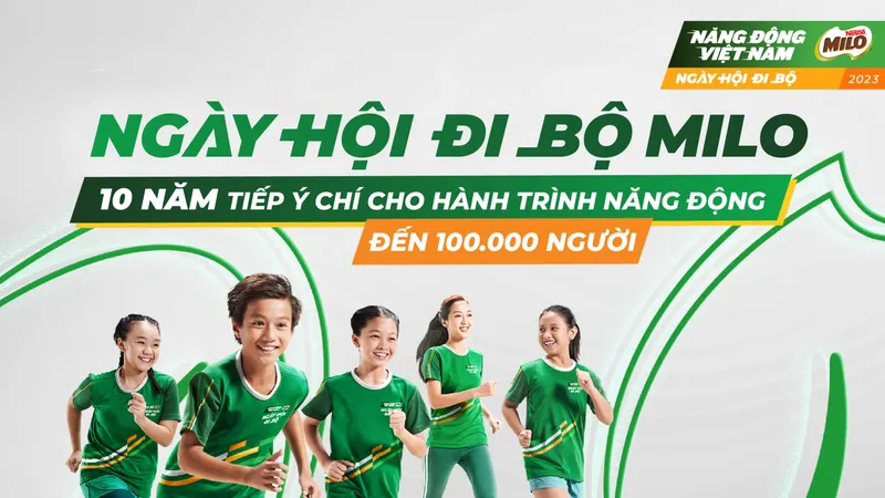 7.500 người tham gia Ngày hội đi bộ Nestlé MILO tại Nghệ An