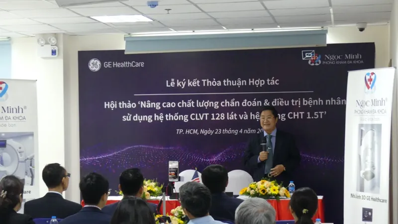 PGS-TS Trần Văn Ngọc phát biểu tại lễ ký kết hợp tác