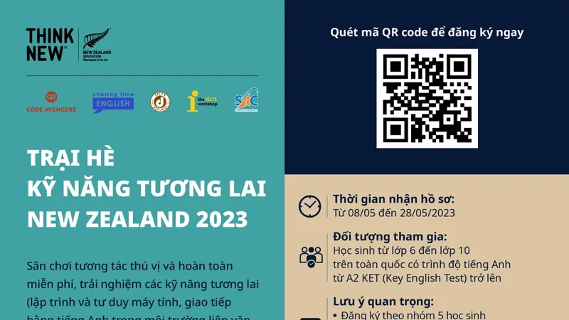 Cơ quan Giáo dục New Zealand tiếp tục triển khai chương trình Trại hè Kỹ năng Tương lai New Zealand 2023