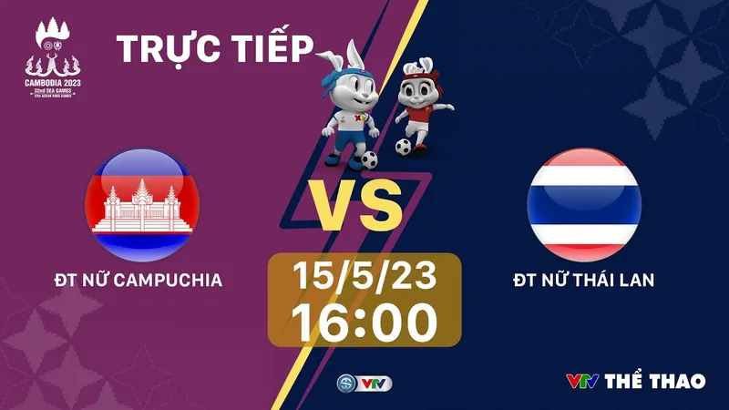 🔴 TRỰC TIẾP SEA Games 32, Tranh huy chương đồng bóng đá nữ: Nữ CAMPUCHIA vs Nữ THÁI LAN, Đoàn Việt Nam xuất sắc có được 108 HCV
