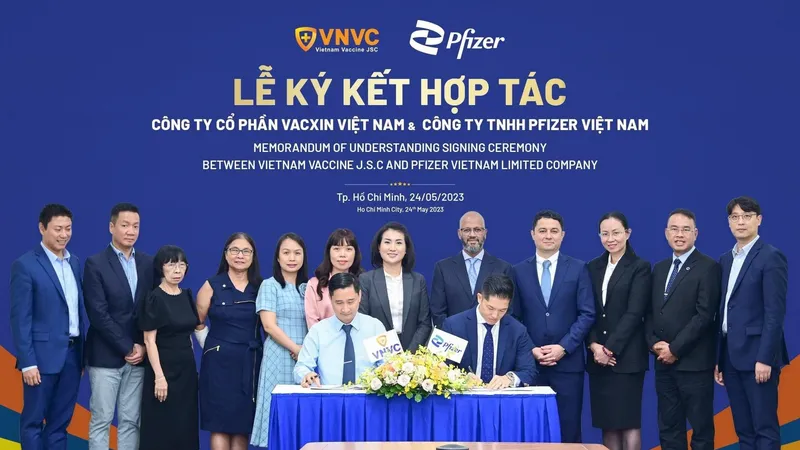 Công ty TNHH Pfizer (Việt Nam) và Công ty cổ phần Vacxin Việt Nam (VNVC) vừa ký Biên bản ghi nhớ hợp tác giai đoạn 2023-2025.