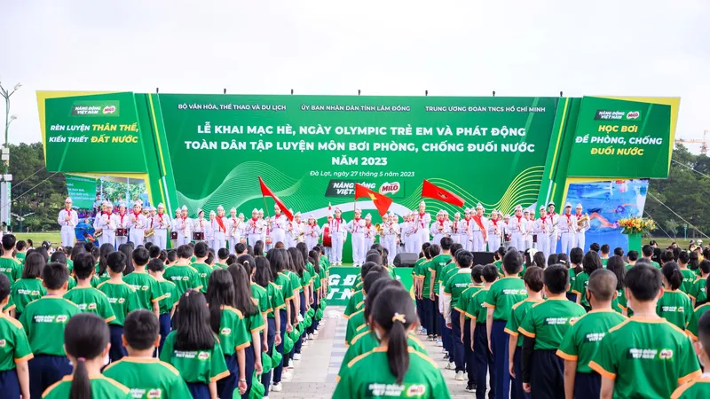 Ngày Olympic trẻ em và Chương trình bơi an toàn, phòng chống đuối nước năm 2023