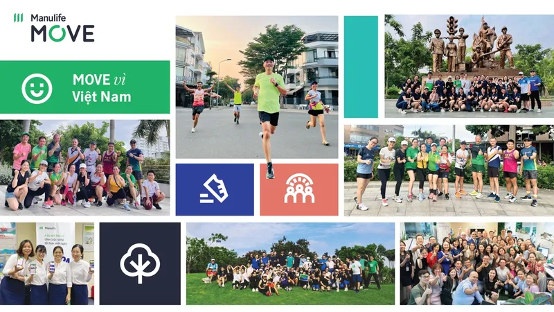 Nhân viên Manulife tham gia thử thách “Move vì Việt Nam”