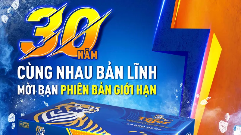 Tiger Beer ra mắt phiên bản thùng giới hạn đánh dấu cột mốc 30 năm cùng Việt Nam "đánh thức bản lĩnh"