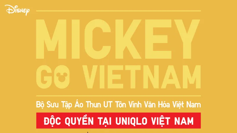 Uniqlo ra mắt bộ sưu tập độc quyền UT Mickey Go Vietnam từ 25-7