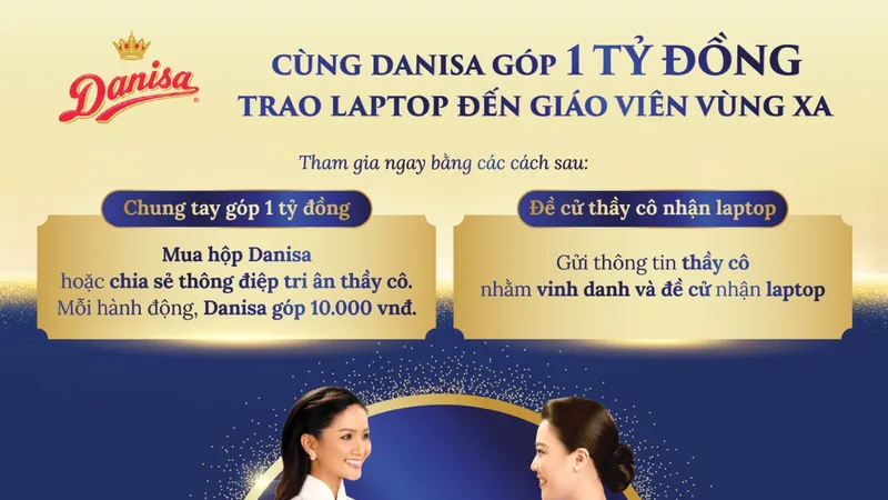 Danisa tiếp tục hành trình 3 năm tri ân thầy cô vùng xa