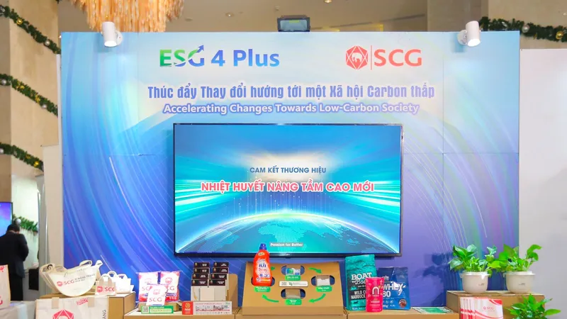 SCG thể hiện cam kết Thực hành Kinh tế Tuần hoàn trong các đơn vị kinh doanh thông qua khu vực trưng bày được làm bằng vật liệu tái chế tại sự kiện