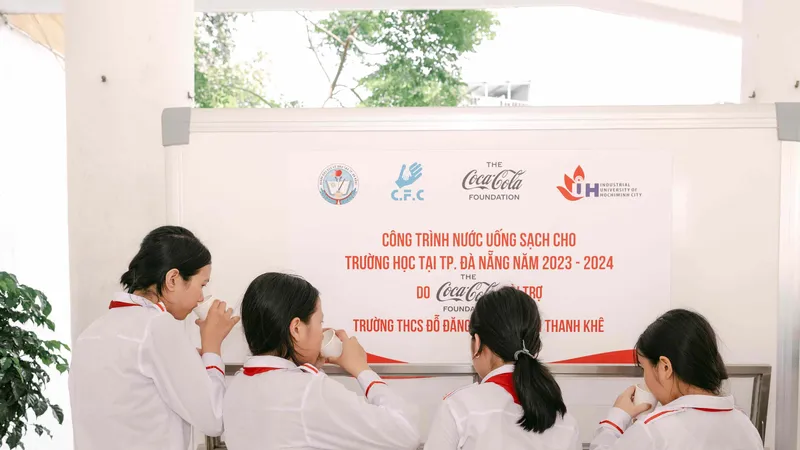 Bàn giao 11 hệ thống máy lọc nước uống tại vòi cho các trường THCS ở Đà Nẵng năm 2024