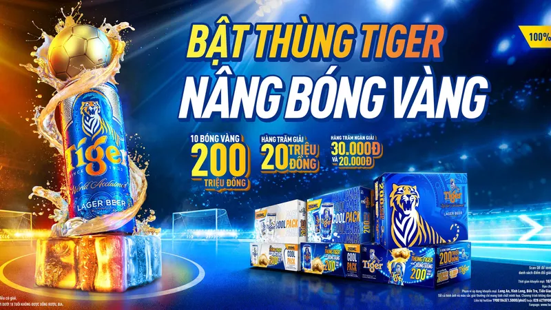 10 quả bóng vàng cùng hàng ngàn giải thưởng từ Tiger Beer khuấy động mùa hè 2024