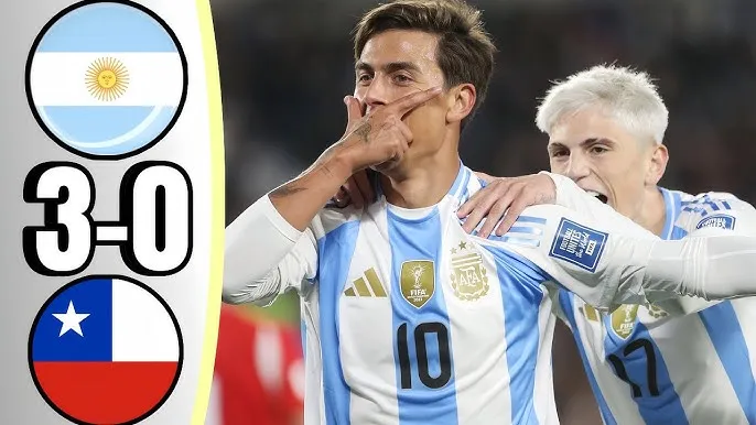 Argentina vs Chile 3-0: Mac Allister mở tỷ số, Alvarez nhân đôi tỷ số, Dybala chốt hạ chiến thắng tưng bừng, giữ ngôi đầu khu vực Nam Mỹ 